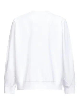 Givenchy Mens White Brushed Cotton Couture Seam Sweatshirt Sweatshirts Sweater
