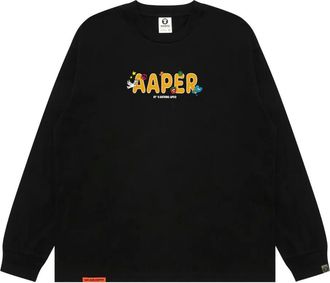 Aape By A Bathing Ape long-sleeve logo T-shirt - Black