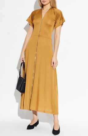 Christophe Lemaire Dress With A Zipper, Womens, Brown