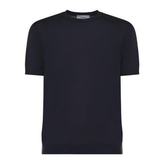 Lardini T-Shirts, male, Blue, Size: XL Silk T-Shirt