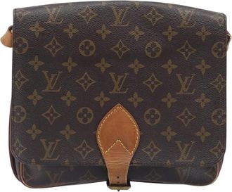 Louis Vuitton Cartouchiere Monogram Canvas Brown Canvas Handbag (Pre-Owned)