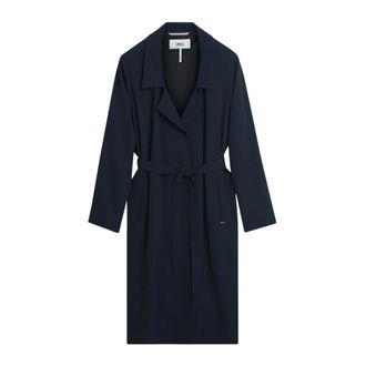 Cinque Soepele zomerjas met relaxte pasvorm - Dames - Jas met riem - Blauw - M - Jassen