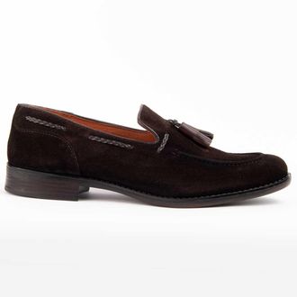 Purapiel Mens Moccasin Moretto2 Brown Leather - Size EU 42