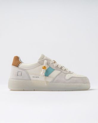 D.A.T.E. court 2.0 vintage calf white-cuoio