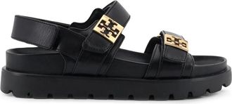 Tory Burch Mellow Sport Sandal - Dames - Sandalen - Zwart - 40 EU - Leer - Schoenen