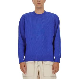 Isabel Marant Isabel Marant, Round-neck Knitwear, male, Blue, Size: XL Ayler Pullover