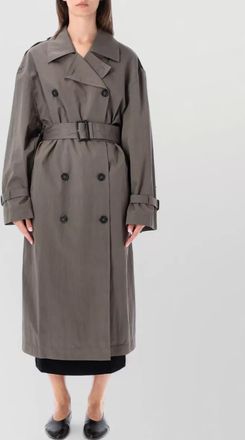 Toteme organic cotton double-breasted belted trench coat