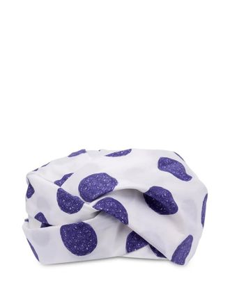Moschino polka-dot turbant hat - women - Cotton/Polyester - One Size - White
