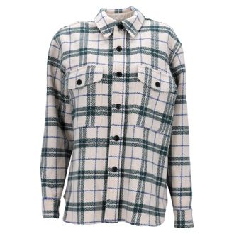 Isabel Marant Isabel Marant &Eacute;toile Faxon Geruite Knopjesjas in Multicolor Wol