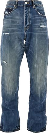 Purple P011 gerafelde jeans - Blauw