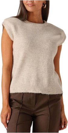 Selected Dames, Tops, Beige, Maat: S Wol
