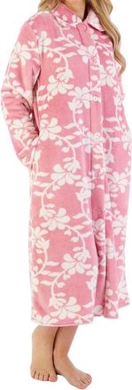 Slenderella Perfect Button Opening 46 Inch Housecoat (16/18, pink)