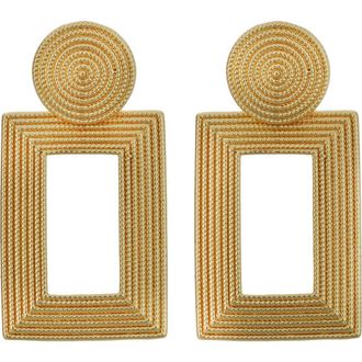 Panacea Textured Rectangle Drop Earrings in Gold at Nordstrom