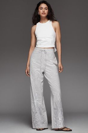 Ranna Gill Striped Embroidered Pants