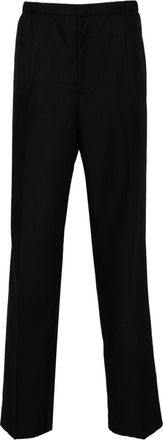 Fendi virgin-wool straight-leg trousers - men - Virgin Wool/Viscose - 50 - Black