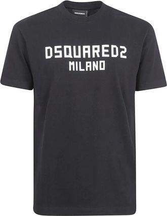Dsquared2 Milano Cool Fit T-Shirt - Heren - T-shirts - Zwart - L - Katoen - Tops
