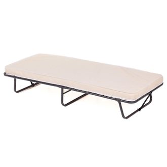 Costway Costway 190 x 80 cm Folding Bed Portable Guest Bed with Mattress in Beige