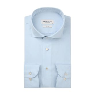 Profuomo Heren, Overhemden, Blauw, Maat: 5XL