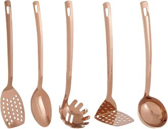 Fifty Five South 5-teiliges Küchenutensilien-Set Freja aus Edelstahl, Roségold