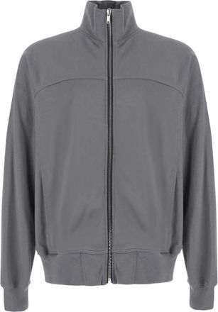 Rick Owens Zip-up Sweatshirt met hoge hals - Heren - Vesten met rits - Grijs - M - Katoen - Hoodies & sweatvesten