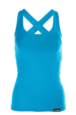 Winshape Sporttop WINSHAPE WVR25, Damen, Gr. XL, blau (t&uuml;rkis), 90% Baumwolle, 10% Elasthan, eckiger Ausschnitt, Tops Sporttop, Cross Back Style