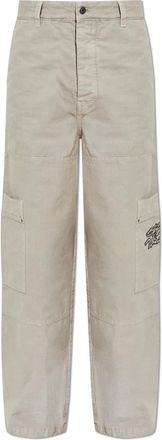 Off-white Cargo Broek - Heren - Straight fit broeken - Grijs - L - Katoen - Broeken