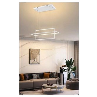 Trade Shop Trade Shop Traesio - Trade Shop - Lampadario Soffitto Sospensione 2 Rettangoli Moderno Lp-34b Luce 3000k 6500k 4000k