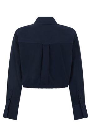 Veronica Beard Womens Shirt Wilfred Taffeta Navy Viscose