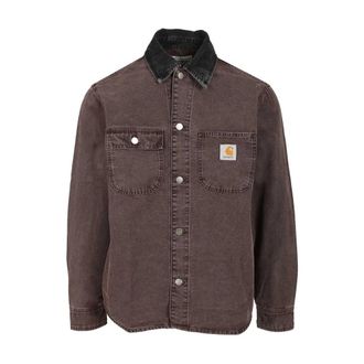 Carhartt Work in Progress Mitch Shirt Jacket - Heren - Spijkeroverhemden - Bruin - M - Katoen - Overhemden
