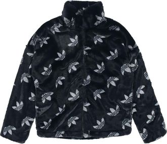 adidas originals Logo Stand Collar Sports Jacket Black HI4656