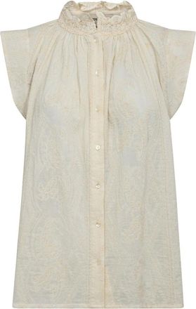 Mos Mosh Blouse - Dames - Blouses - Beige - S - Overhemden