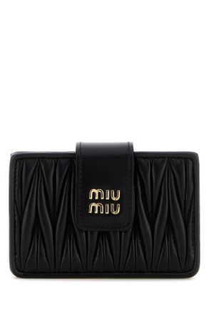 Miu Miu Black Leather Card Holder