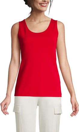 Lands End Cotton Tank Top in Compass Red at Nordstrom, Size X-Large