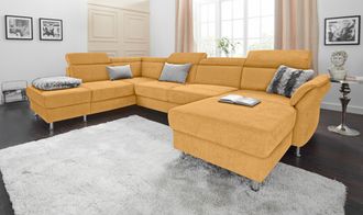 Sit&more Wohnlandschaft &raquo;Avignon U-Form&laquo; wahlweise mit Bettfunktion und Stauraum, inklusive Kopfteilverstellung