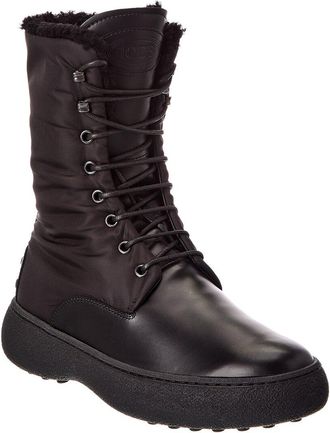Tod's TodS Nylon & Leather Boot