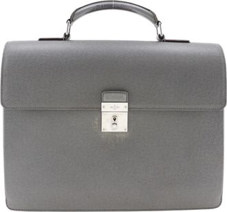 Louis Vuitton Glacier Gray Taiga Leather Briefcase (Pre-Owned)
