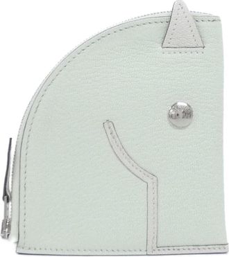 Herm&egrave;s Vert Chevre Leather Coin Purse/Coin Case (Pre-Owned)