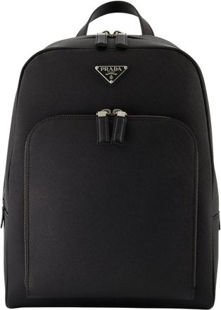 Prada Tassen, Heren, Zwart, ONE Size, Leer, Saffiano Rugzak
