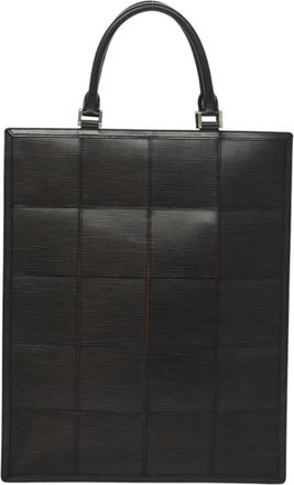 Louis Vuitton Epi Stretch Silver Fizz Handbag Epi Stretch Black Leather Handbag (Pre-Owned)