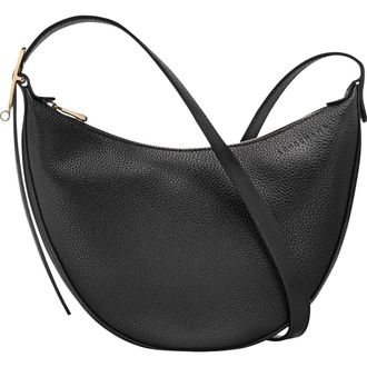 Longchamp Le Foulonne Small Leather Crossbody Bag in Black at Nordstrom