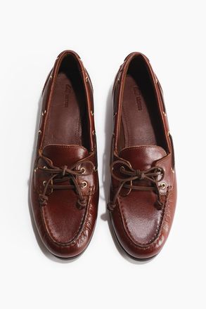 H&M Bootsschuhe aus Leder - Dunkelbraun