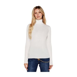 Elisabetta Franchi Dames, Truien, Wit, Maat: S Wol