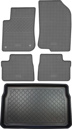 OEM Peugeot 208 Hatchback (3/5 Puertas) De Marzo De 2012 A Mayo De 2019. Juego: Alfombrillas De Goma Para Coche + Alfombrilla Para Maletero