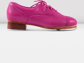 Bloch BLOCH Ladies Jason Samuels Smith Pebble Leather Tap Shoes, Fuchsia Pebble Leather