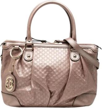 Gucci Pre-owned Sukey Satchel - Dames - Vintage Handtas - Roze - ONE Size - Leer - Vintage