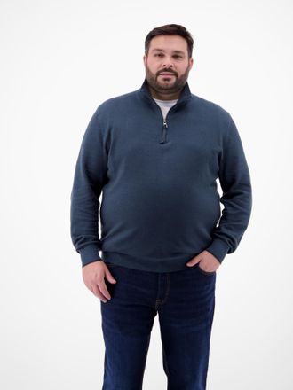 Lerros Troyer LERROS LERROS Herren Stricktroyer in lebendiger Optik, Herren, Gr. 4XL, blau (classic navy), 100% Baumwolle, ohne Ausschnitt, Pullover Troyer