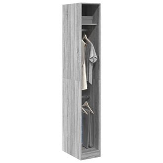Berkfield Home Wardrobe Grey Sonoma 30x50x200 cm Engineered Wood | Size: 30 x 50 x 200 cm