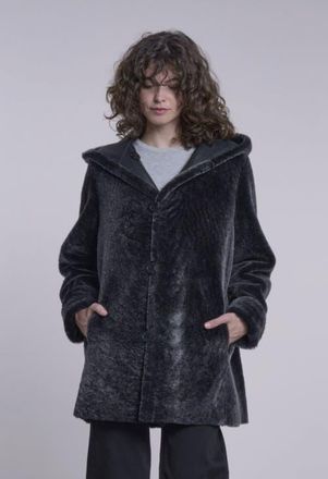 Blue Duck Genuine Shearling Coat in Charco at Nordstrom, Size Medium