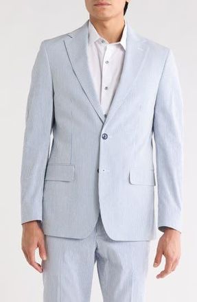 Tommy Hilfiger Stripe Seersucker Sport Coat in Blue/white Seersucker Stripe at Nordstrom Rack, Size 38Regular