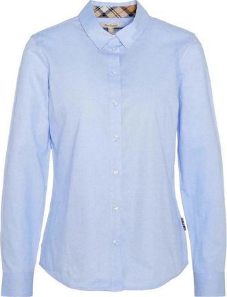 Barbour Katoenen T-shirt met stijl Lsh 1409 - Dames - Overhemden - Blauw - S - Katoen - Overhemden